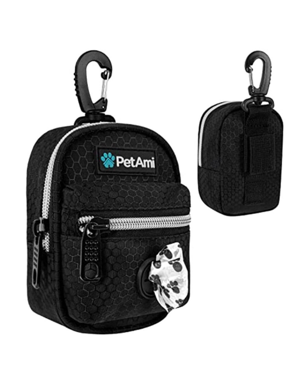 Dog Poop Bag Holder for Leash Waste Bag Dispenser Pet Pouch Black